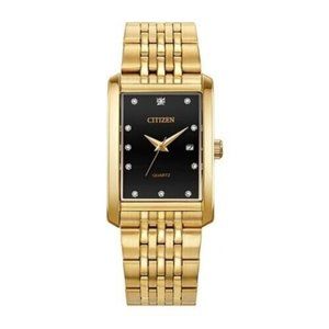 Citizen Mens Crystal Accent Gold Tone Stainless Bracelet Wrist Watch Bh1673-68e